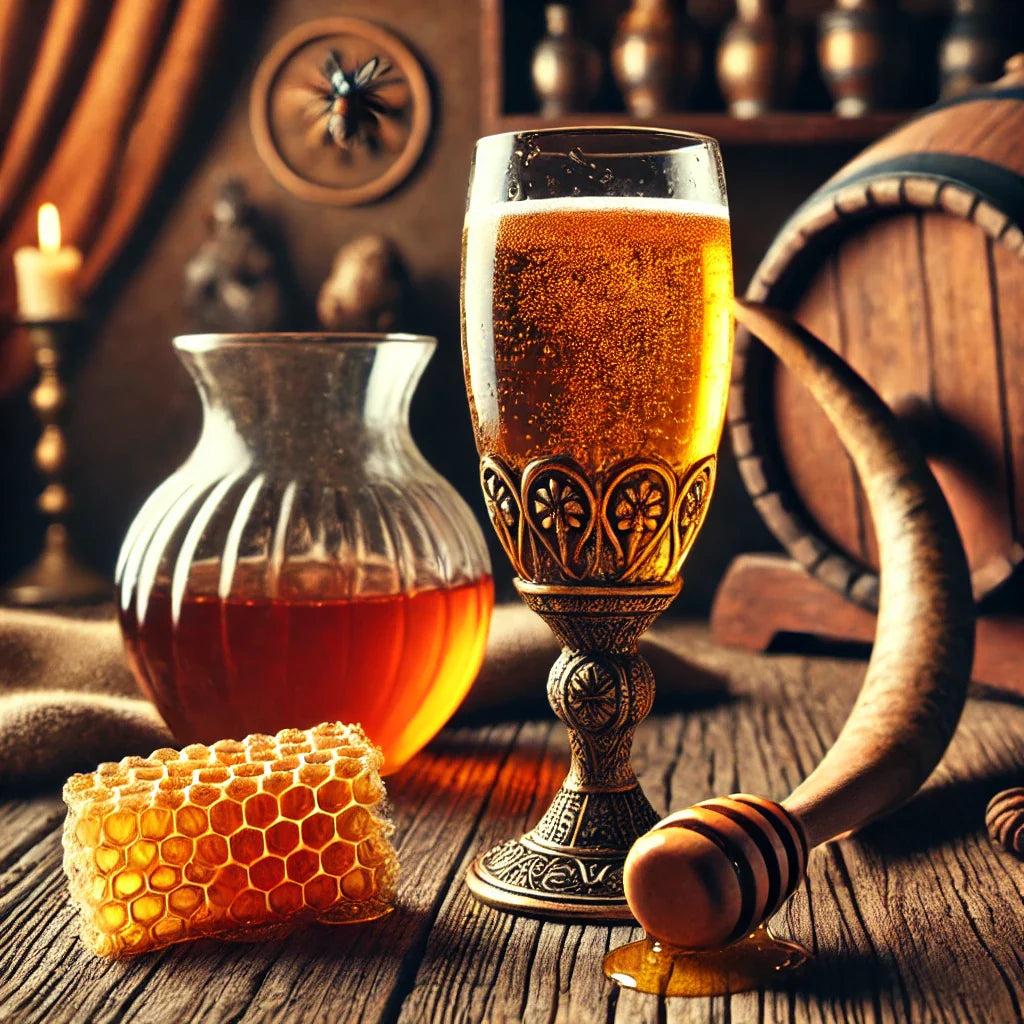 Traditional mead - a fermented honey-based drink popular in medieval Europe.