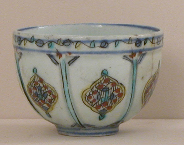 18th-century Ottoman coffee cup from Kütahya, Turkey. The Metropolitan Museum of Art.